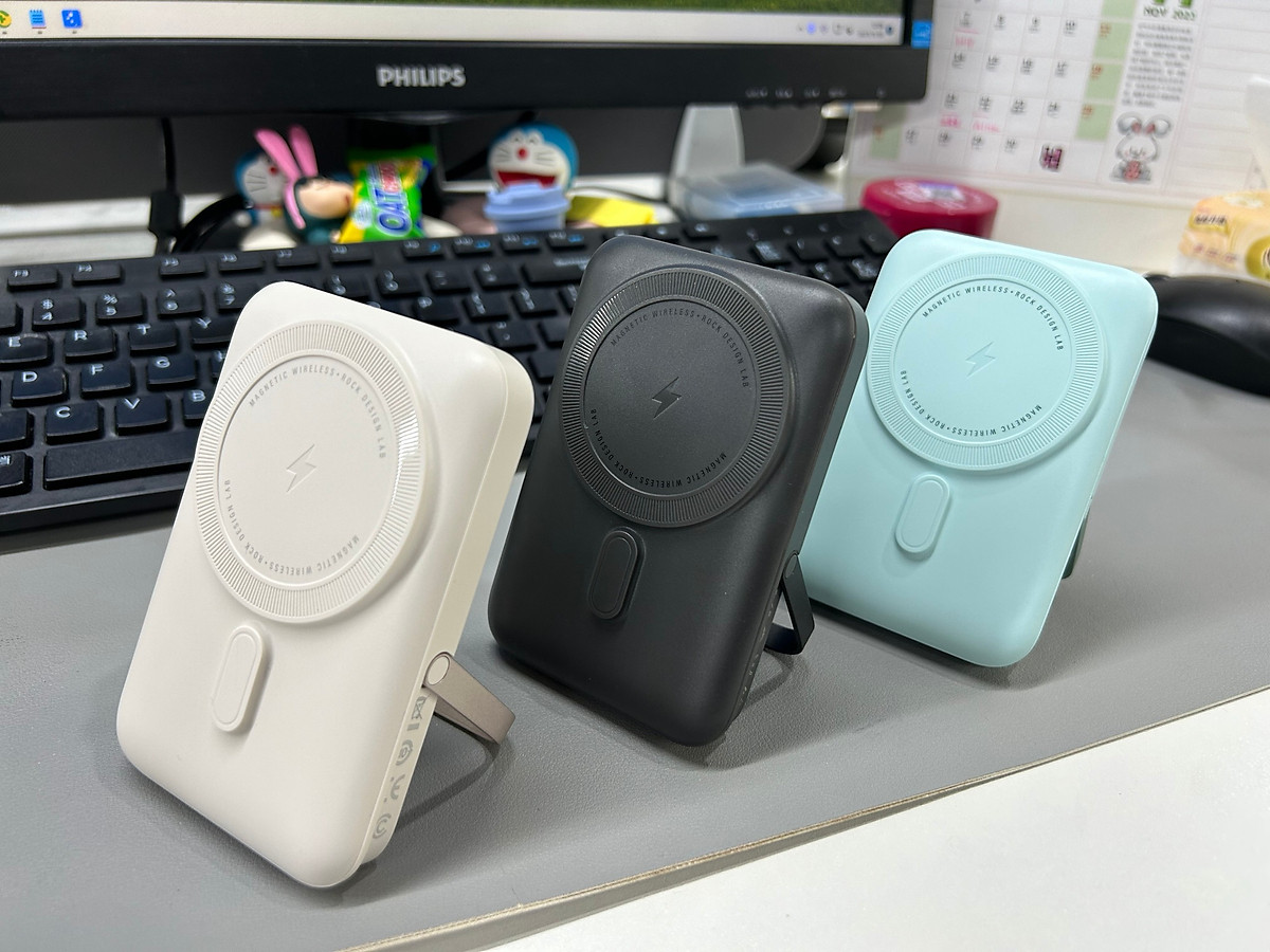 Pin sạc dự phòng không dây kèm giá đỡ điện thoại Rockspace P20 SE sạc nhanh PD 20W 10000mAh - Hàng chính hãng bảo hành 12 tháng
