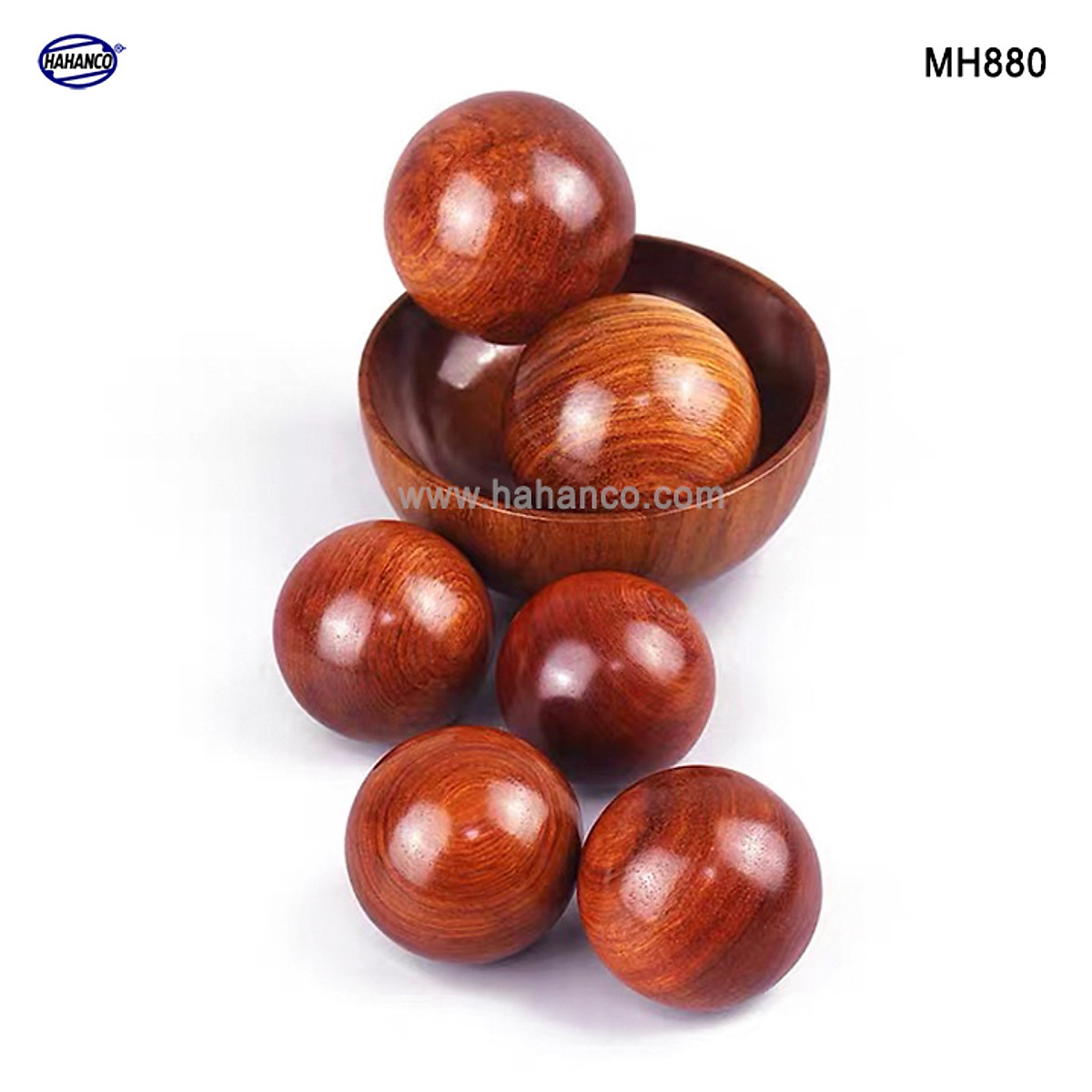 Combo 2 quả bi lăn tay gỗ hương để mộc (Đủ size) Mát xa giúp dẻo tay, chống mỏi toàn diện