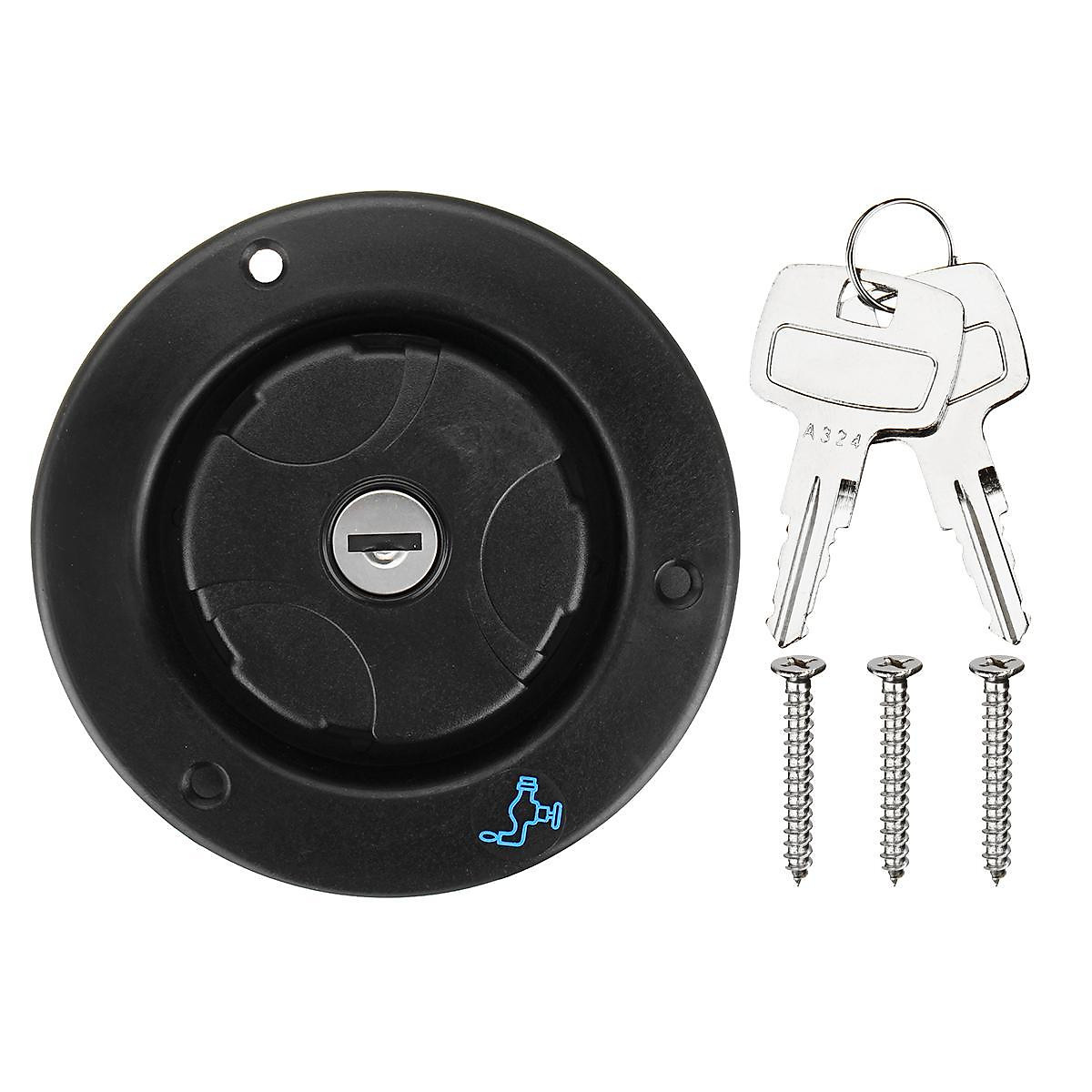 LOCKING WATER INLET & FILLER CAP complete with 2 KEYS motorhome caravan