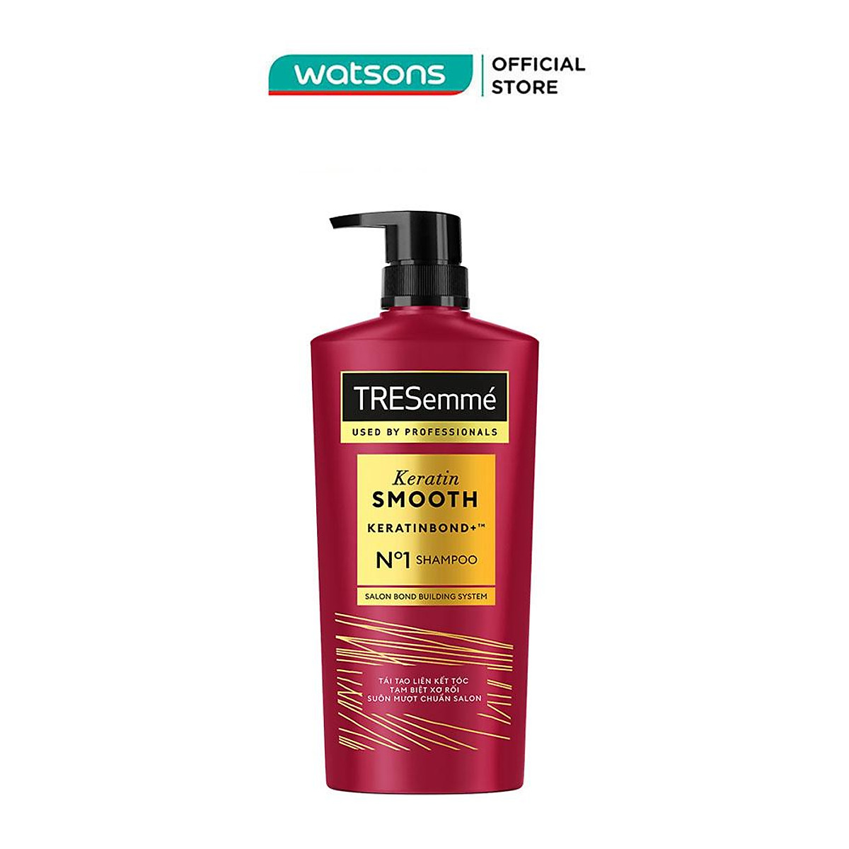 Dầu Gội Tresemmé Keratin Smooth Tinh Dầu Argan & Keratin Vào Nếp Suôn Mượt 640g