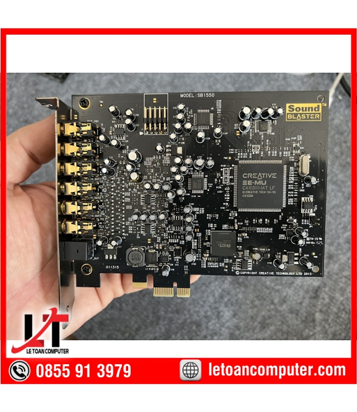 Card Âm Thanh Creative Sound Blaster Audigy RX (7.1 PCIe) SB1550 - Hàng Nhập Khẩu