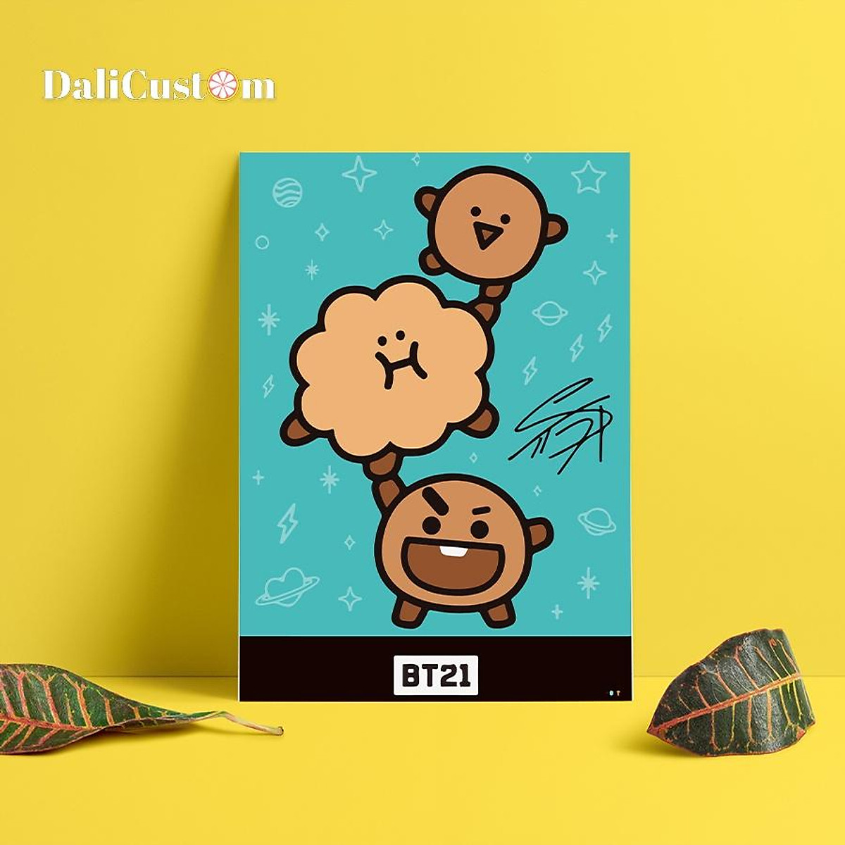 Mua Tranh Tô Màu Theo Số Bt21 Bts Koya Rj Shooky Mang Chimmy Cooky Tranh Có  Sẵn - Koya,Không Căng Khung Tại Dalicustom | Tiki