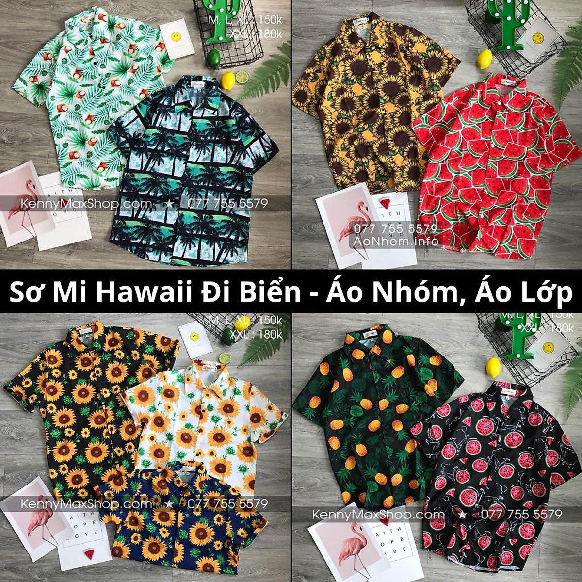 Áo sơ mi hawaii họa tiết cây dừa  Bách hoá online SocStorevn