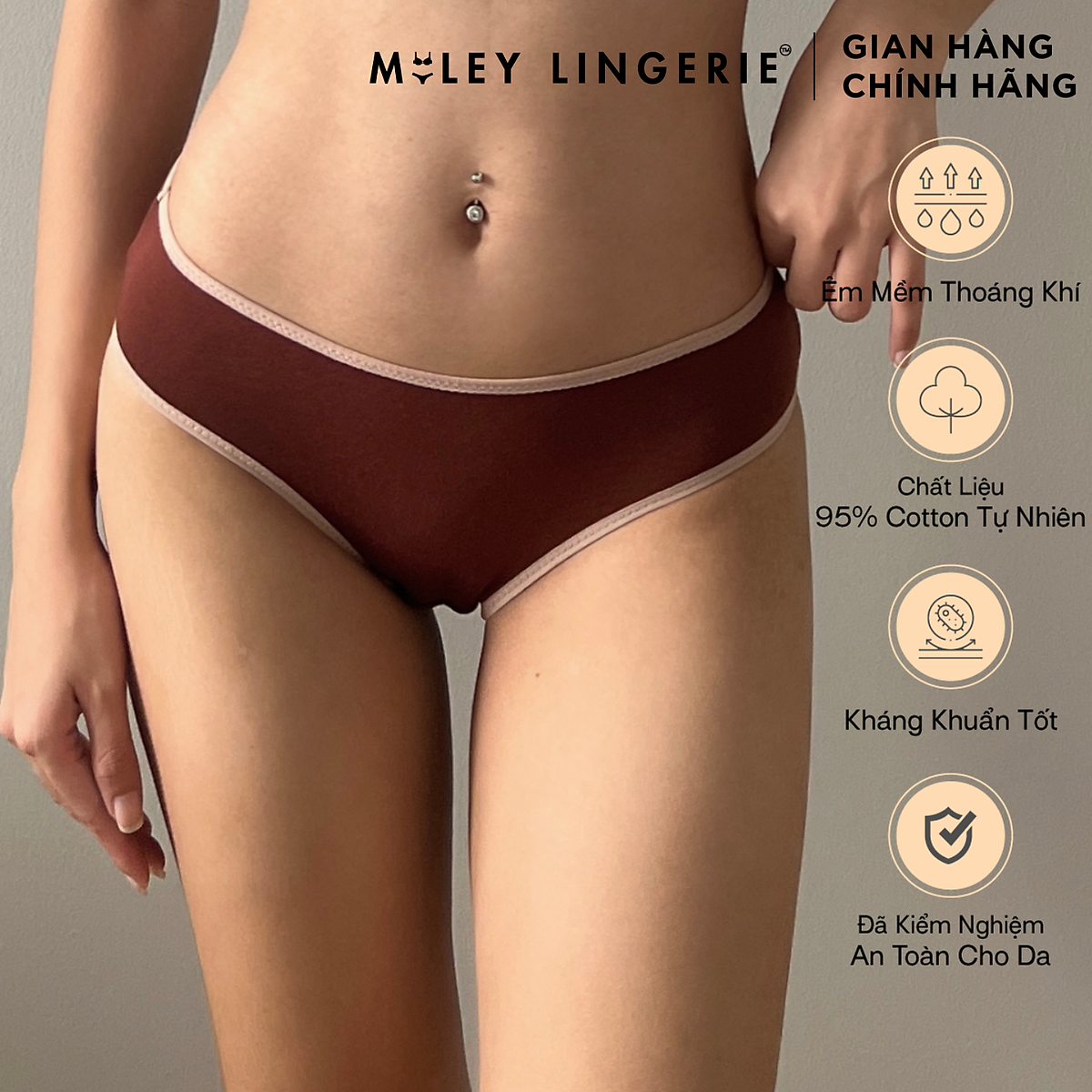 Quần Lót Nữ Cotton Co Dãn 4 Chiều Flexi Miley Lingerie New - BCS40