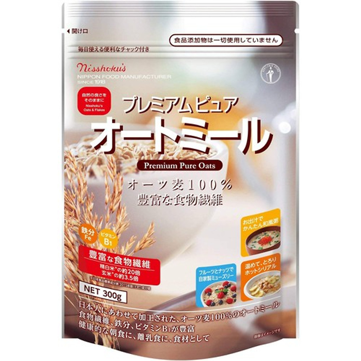 Bột yến mạch nguyên chất Nhật Bản Premium Pure Oat túi 300g