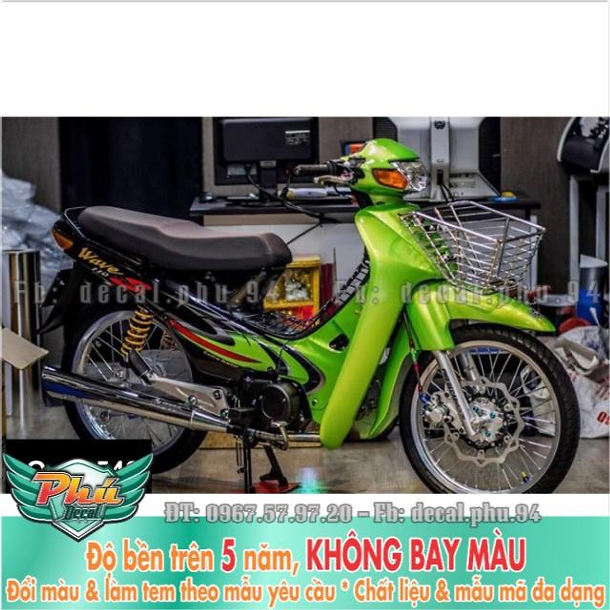 XE MÁY WAVE HALIM 50CC SUMOTOR MÀU XANH ĐẬM