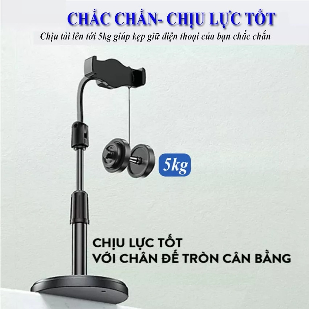 giá đỡ điện thoại, chân đế để bàn dùng livestream, quay video, ghi hình xoay 360 độ - Hàng Chính hãng DODODIOS