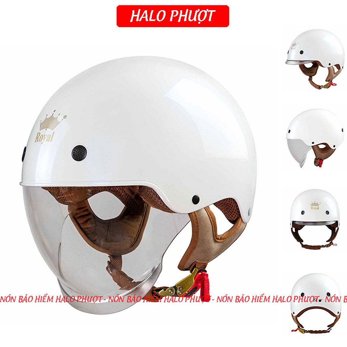 Mũ Bảo Hiểm Nửa Đầu Kính Âm Royal M239 Chính Hãng, Nón Bảo Hiểm 1/2 Phong Cách Tiện Lợi