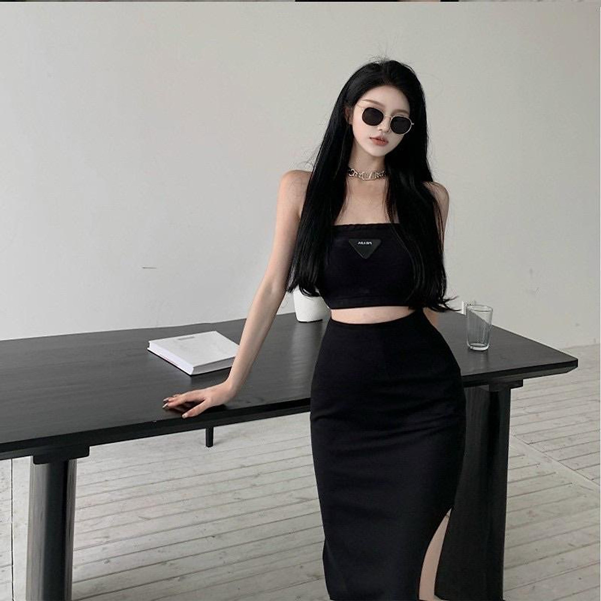 Hygge  Set áo ống chân váy dài  Lucia Set  Lazadavn