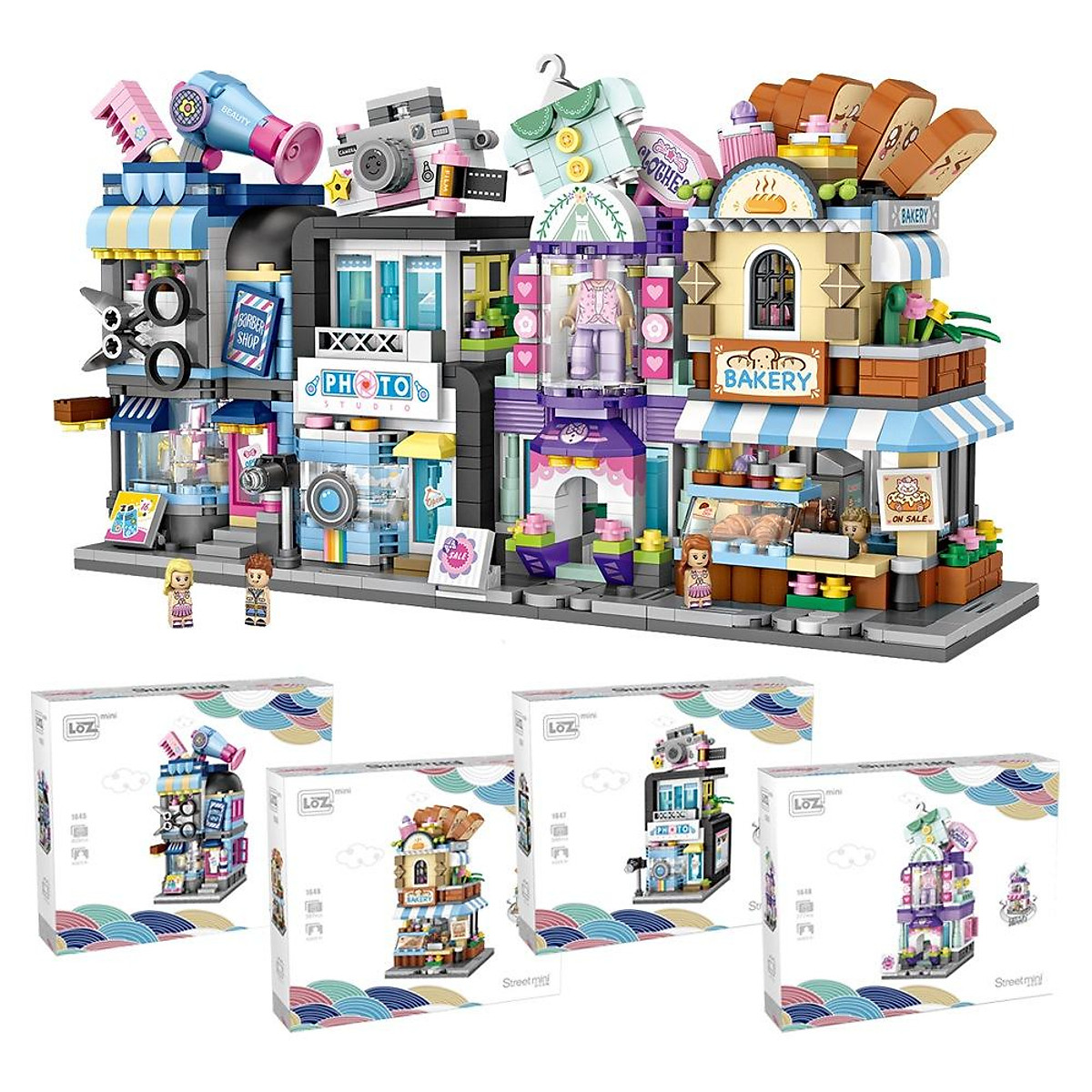Đồ chơi lắp ráp building blocks mô hình cửa hàng tiện lợi- hair salon-photo studio- Đồ chơi lắp ráp building blocks mô hình cửa hàng tiện lợi- hair salon-photo studio-
