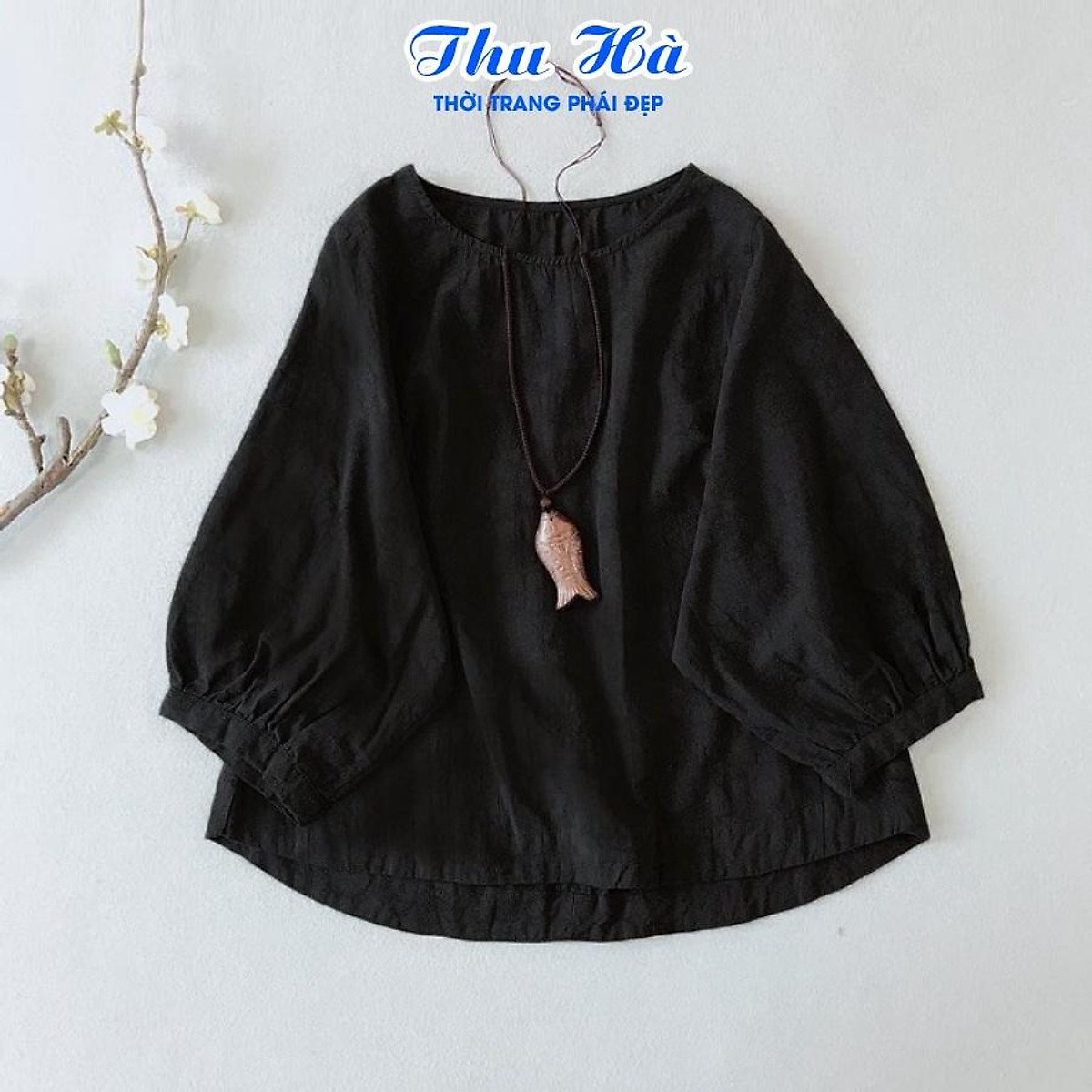 Áo kiểu cánh dơi nữ Hàn Quốc Thu Hà chất liệu đũi tơ mềm mịn mát Áo Kiểu Cánh Dơi Nữ Hàn Quốc Thu Hà Chất Liệu Đũi Tơ Mềm Mịn Mát