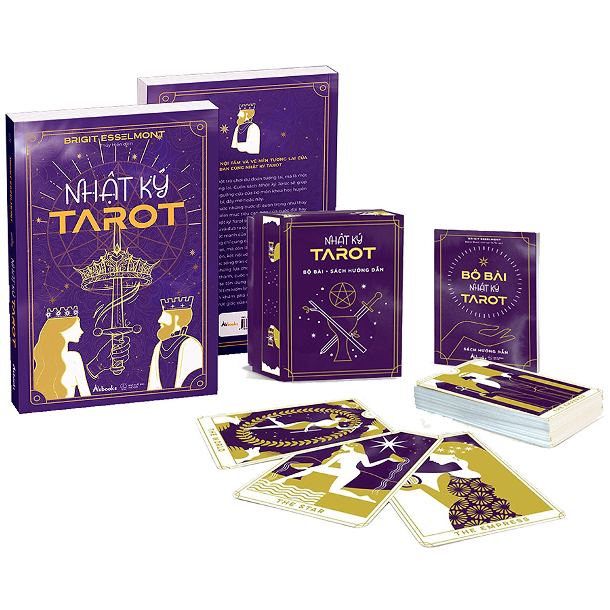 COMBO TỰ HỌC TAROT: Sách Nhật ký Tarot + Bộ Bài & Sách Hướng Dẫn (Tái bản 2022)