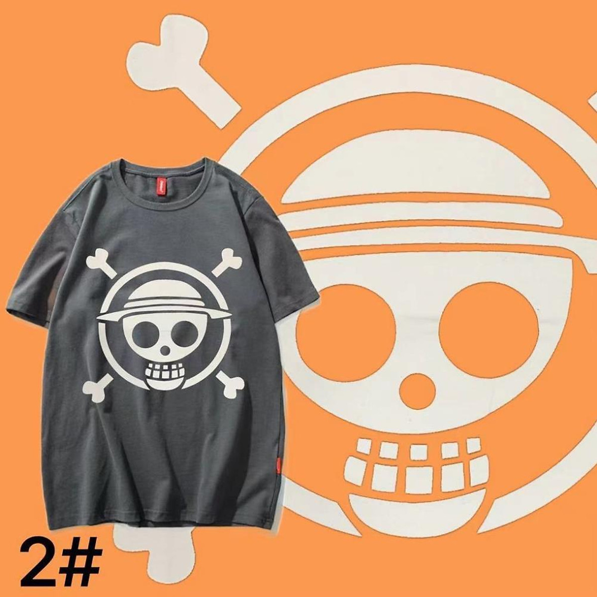 HOT Áo thun Unisex ANIME one piece LUFFY Round neck - Áo thun nam ngắn tay không cổ HOT Áo thun Unisex ANIME one piece LUFFY Round neck - Áo thun nam ngắn tay không cổ