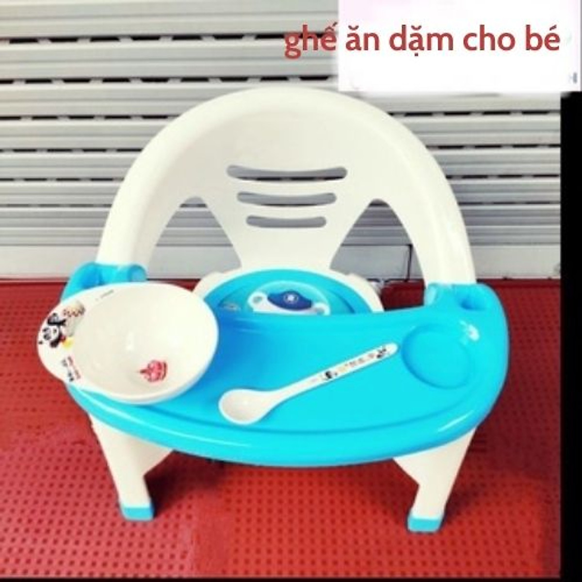 Ghế Ăn Dặm Đa Năng Cho Bé Nhựa PP Không Độc Hại- Chân Tựa Chắc, Gấp Gọn Dễ Di Chuyển, Lớp Đệm Cao Su - Hàng Chính Hãng MINIIN