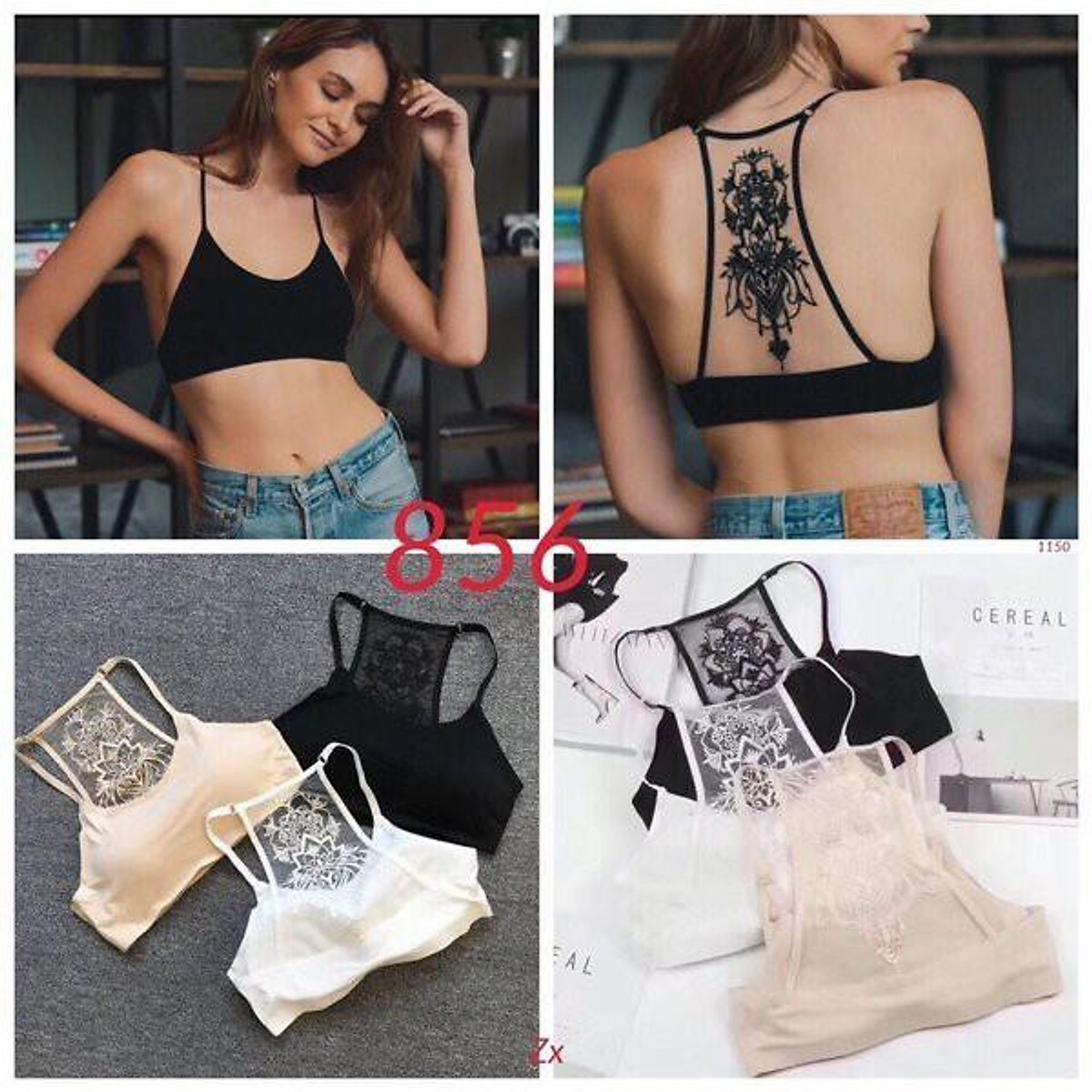 Áo bra ren lưng gợi cảm - Áo nâng ngực Áo Bra Ren Lưng Gợi Cảm - Áo Nâng Ngực