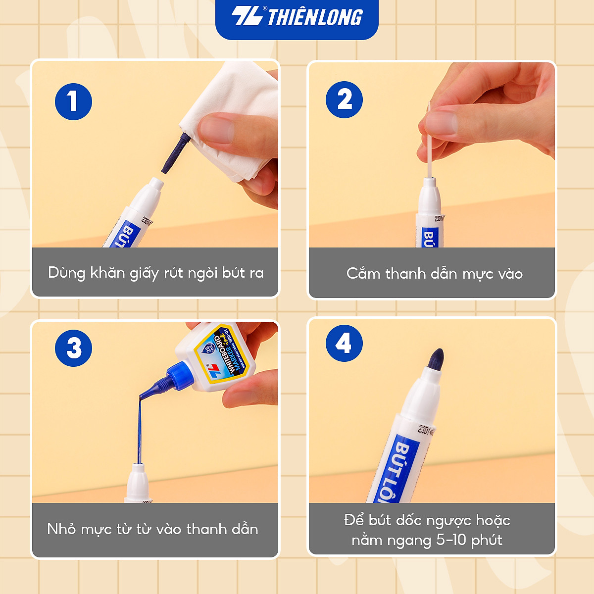 Mực bút lông bảng Thiên Long WBI-01
