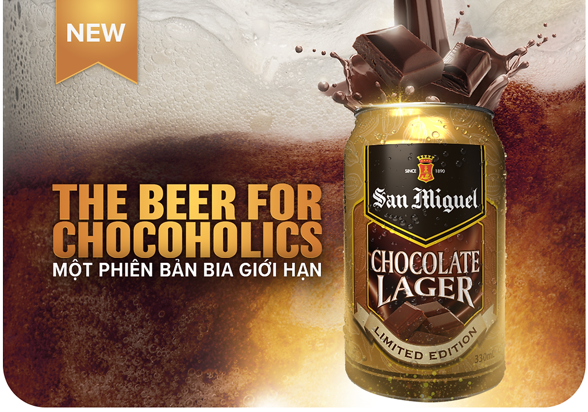 Thùng 24 lon Bia San Miguel Limited Edition Chocolate Lager 330 ml ...