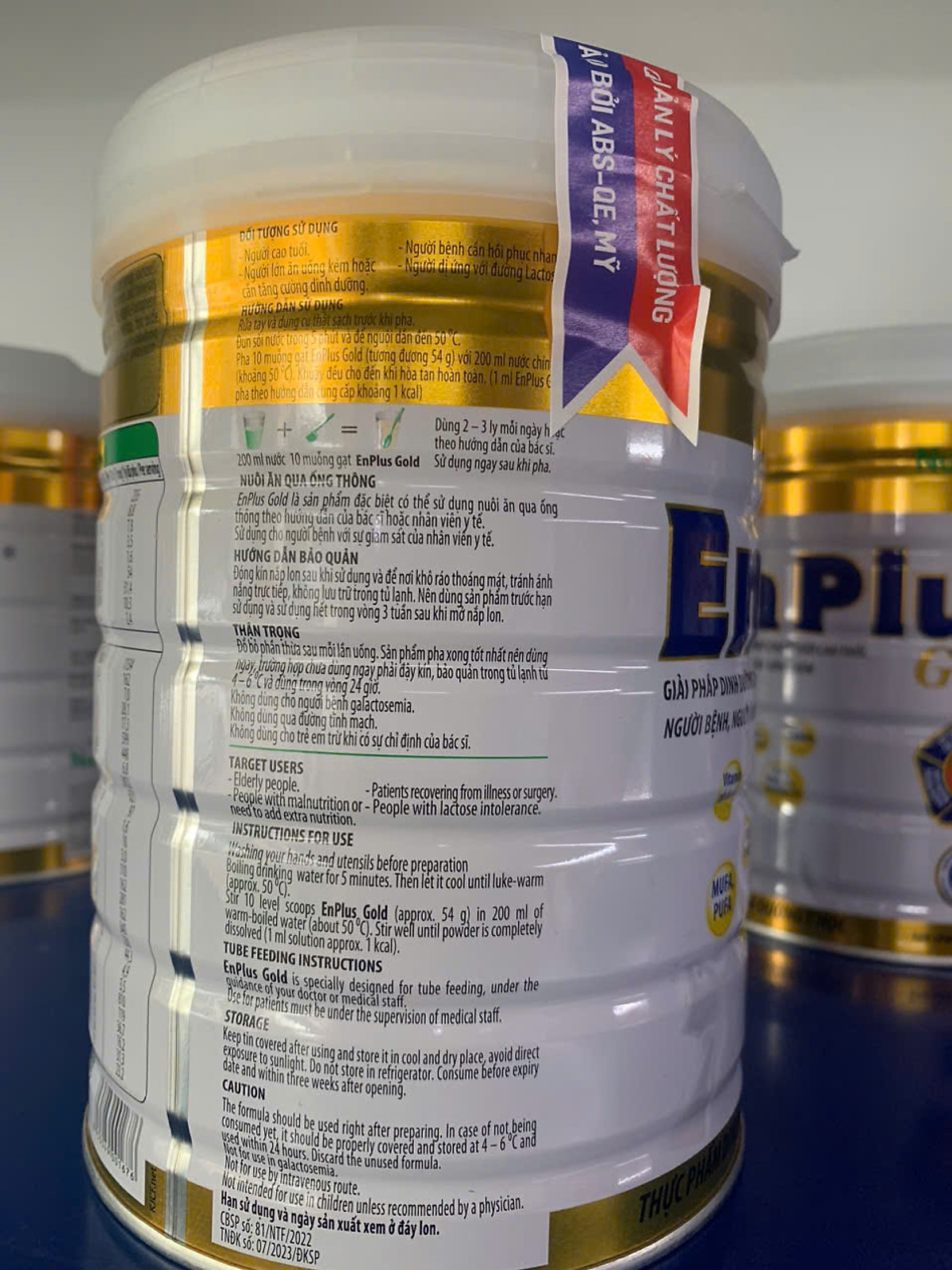 Sữa bổ sung dinh dưỡng hàng ngày cho người trưởng thành Nuti Enplus Gold 900 Gr