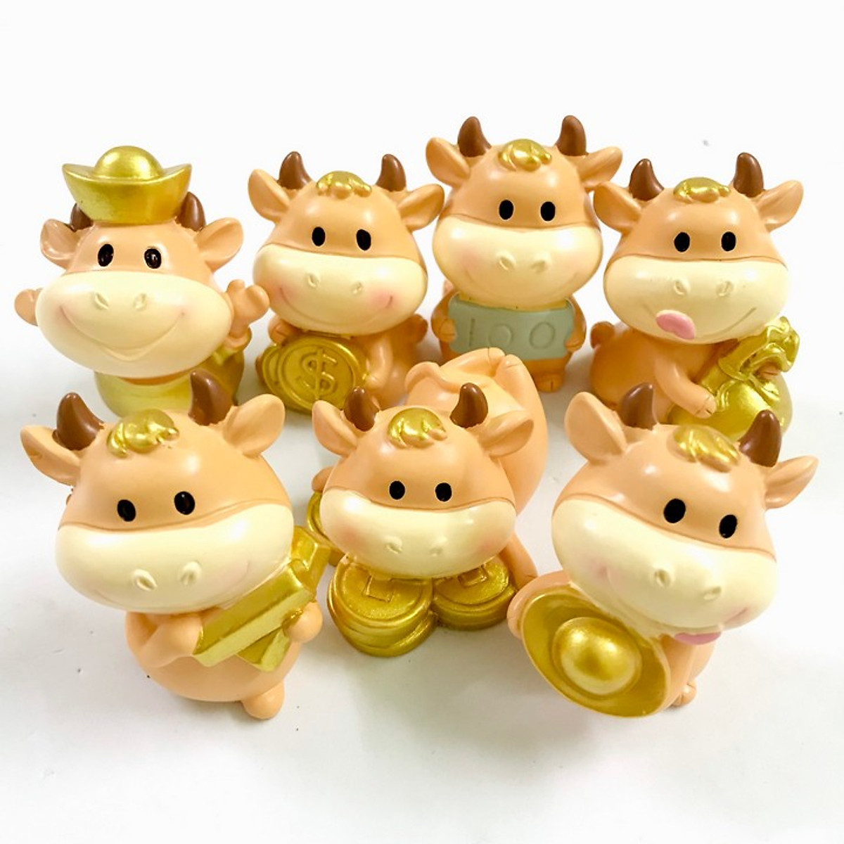 Tượng Nhựa Con Trâu Cute, Dùng Để Trưng Bày Trong Nhà, Trên Bàn Sách, Bàn Làm Việc, Làm Quà Tặng Dịp Tết Tân Sửu 2021 Dễ Thương Và Ý Nghĩa - Tmt