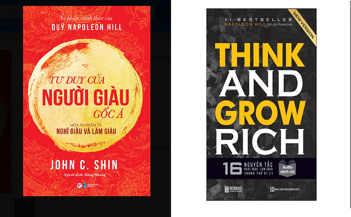 Combo Think And Grow Rich - 16 Nguyên Tắc Nghĩ Giàu, Làm Giàu Trong Thế Kỉ 21+Tư duy của người giàu gốc Á: Một ấn phẩm về Nghĩ giàu và Làm giàu