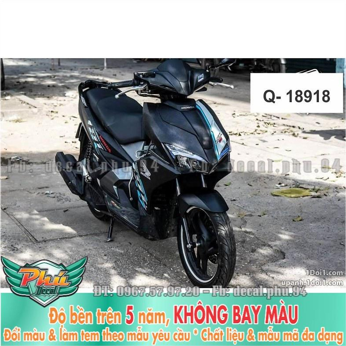 Honda Airblade 2016 đen nhám đến chi nhánh 1 Hoàng Trí dọn kiểng