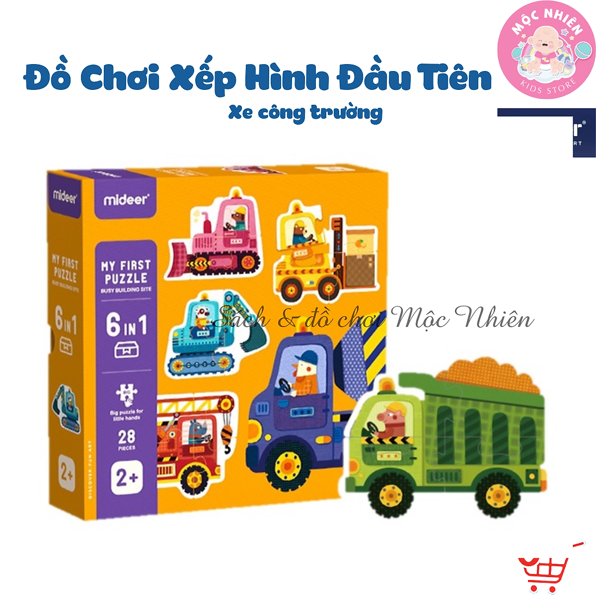 Đồ Chơi Xếp Hình Ghép Cặp Đầu Tiên Nhiều Chủ Đề - My First Puzzle Mideer Dành Cho Các Bé Trên 2 Tuổi