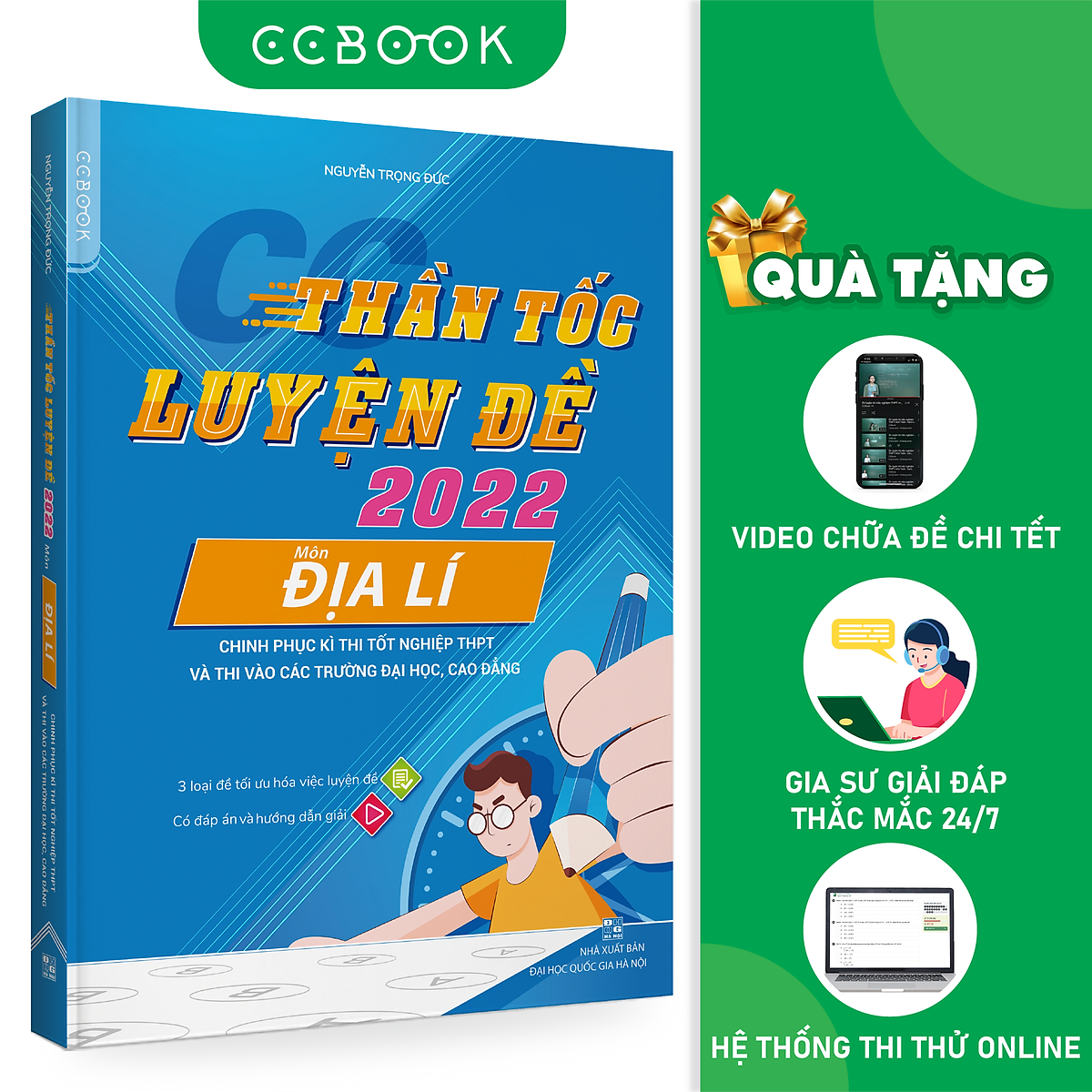 Sách - CC thần tốc luyện đề 2022 môn Địa lí - Ôn thi tốt nghiệp THPT - Luyện thi đại học - Chính hãng CCbook