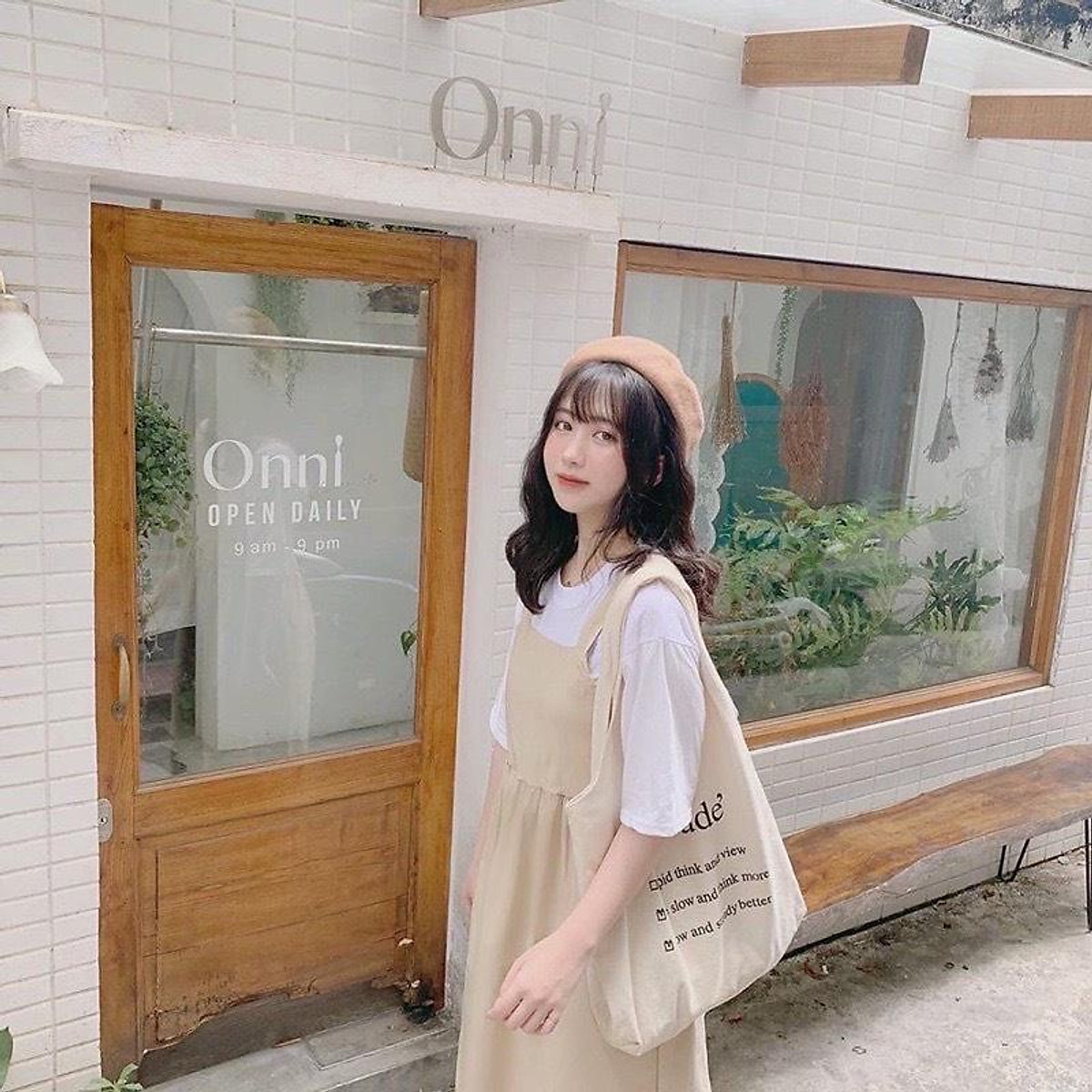 Váy Yếm Kaki Babydoll Màu Be Xinh Xắn Đáng Yêu ZMstore SP30