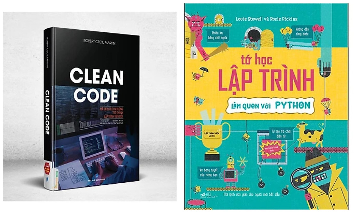 Combo 2Q: Tớ Học Lập Trình - Làm Quen Với Python + Clean code – Mã sạch và con đường trở thành lập trình viên giỏi