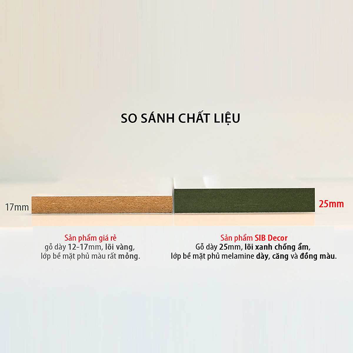 Set 3 Kệ Treo Tường Thanh Ngang Để Sách Và Đồ Trang Trí, Gỗ Chống Ẩm Dày 25mm SIB Decor KT005