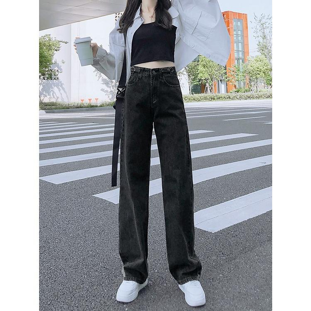Quần jeandenim nữ đáy ngắn ống đứng slim fit có túi trước túi sau hiệu  TruthSubstance common sense màu đen size 8 chính hãng  Shop Đồ Hiệu Mỹ