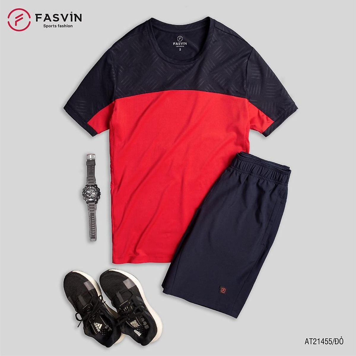 Bộ quần áo thể thao nam FASVIN AT21455.HN chất vải mềm nhẹ co giãn thoải mái