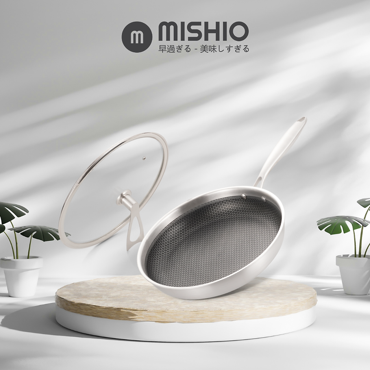 Chảo Chống Dính Black Cube Mishio MK252 30cm - Hàng chính hãng