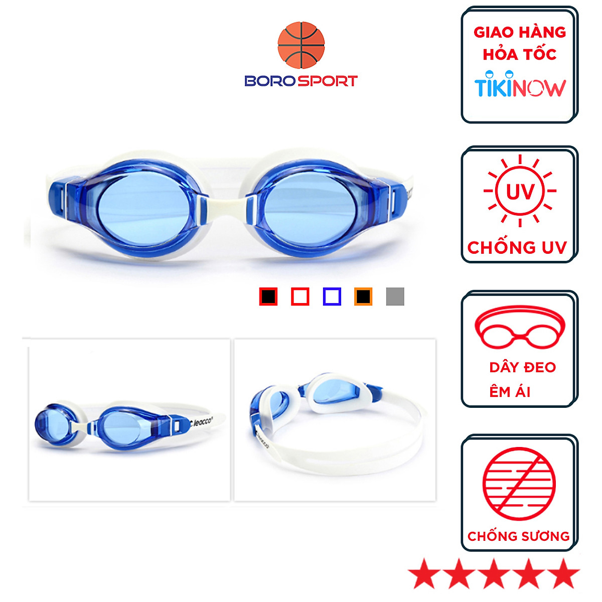 Kính bơi chống tia UV , Chống sương mù , bảo vệ mắt Cleacco, dành cho vận động viên chuyên nghiệp hoặc người có sở thích đi bơi mỗi ngày, màu sắc đa dạng - Hàng Chính Hãng