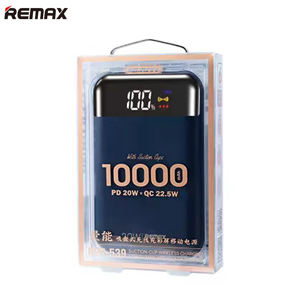 Pin Sạc dự phòng 10000mAh sạc nhanh không dây Remax RPP-539 Xanh - Hàng chính hãng