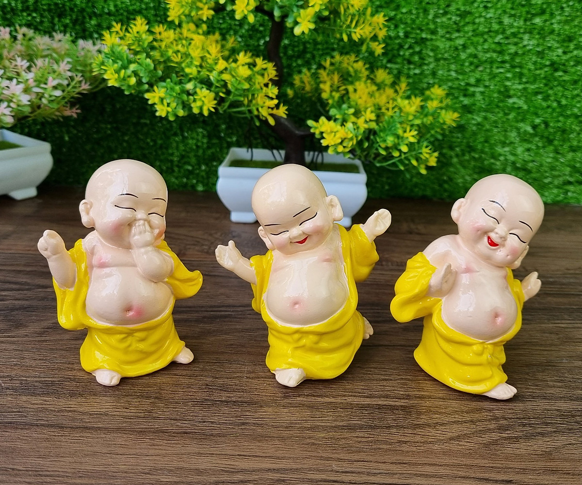 Tượng chú tiểu hoan hỉ 9cm bằng đất sét nung - Mô hình & Tượng ...