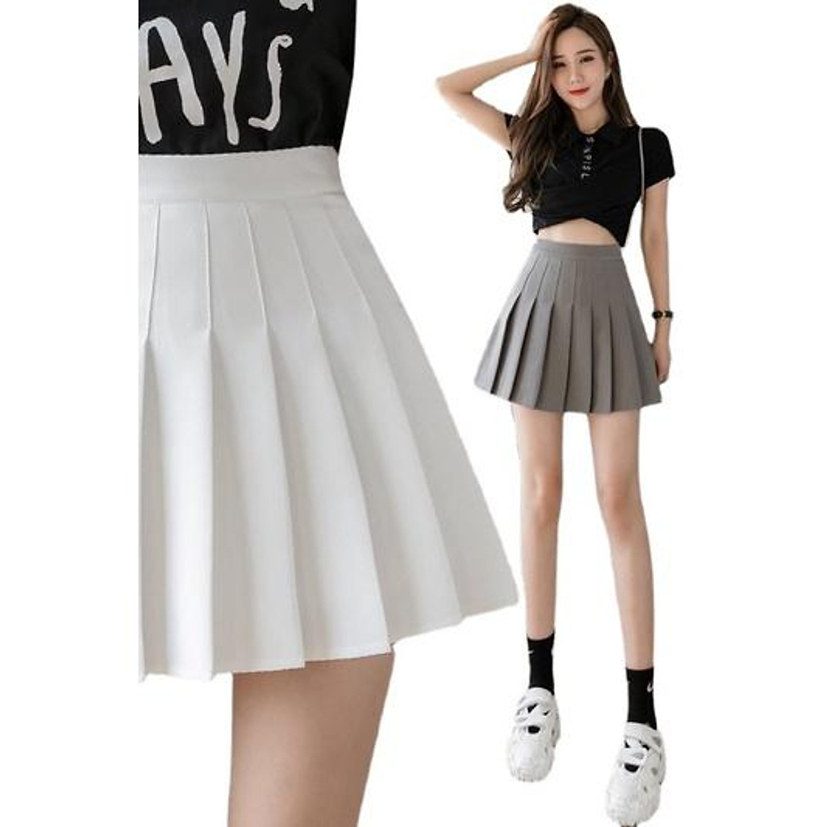 15 mẫu chân váy midi dài qua gối đẹp cho người thấp mập