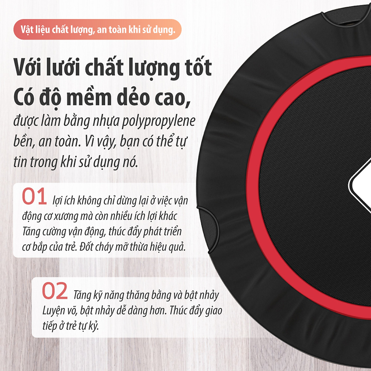 Sàn nhún, Đệm Bật Lò Xo BG TRAMPOLINE 48TL Dành Cho Mọi Lứa Tuổi (hàng nhập khẩu)