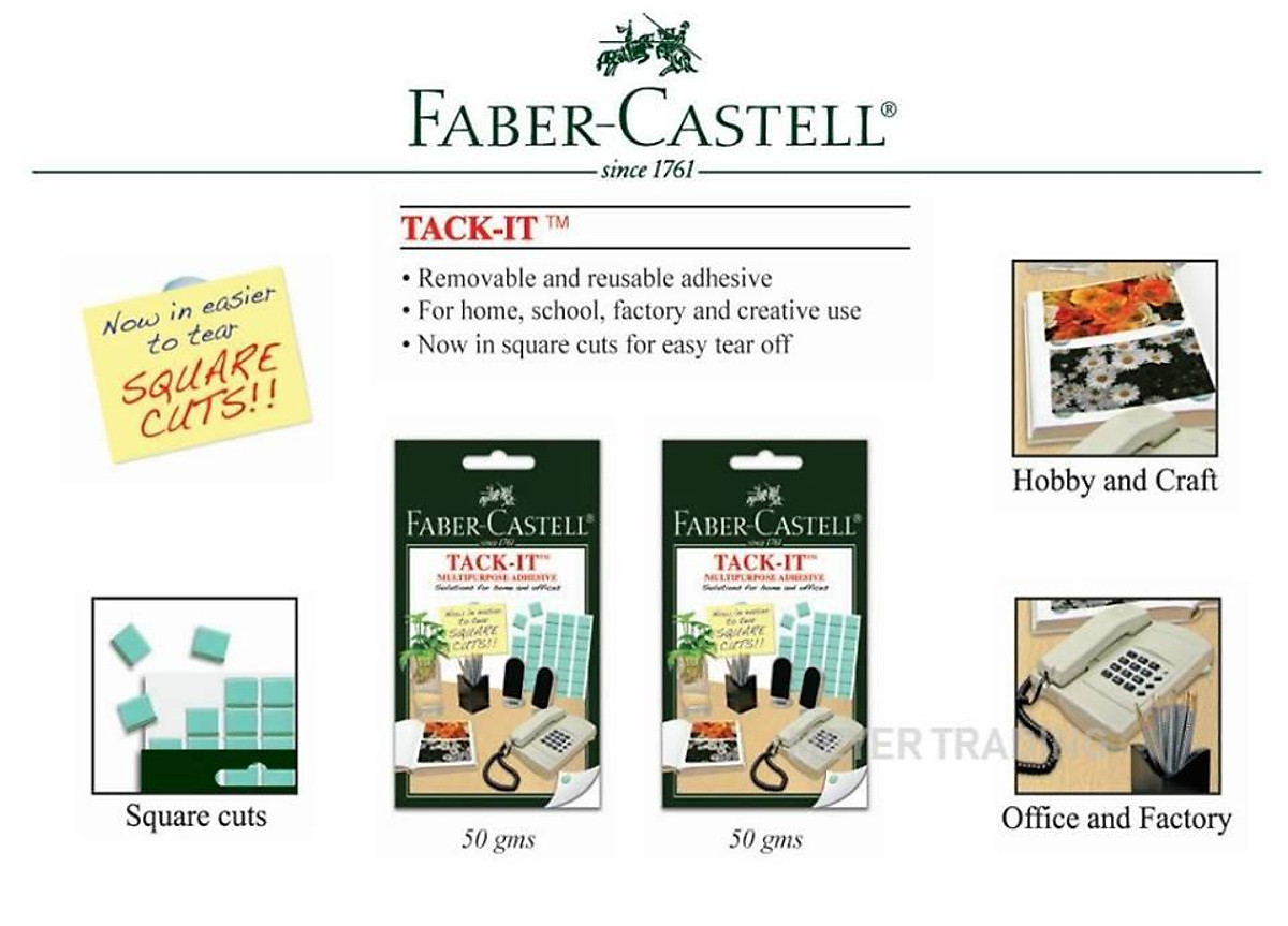 Đất Sét Dính TACK-IT - Faber-Castell 187052 30g-GR
