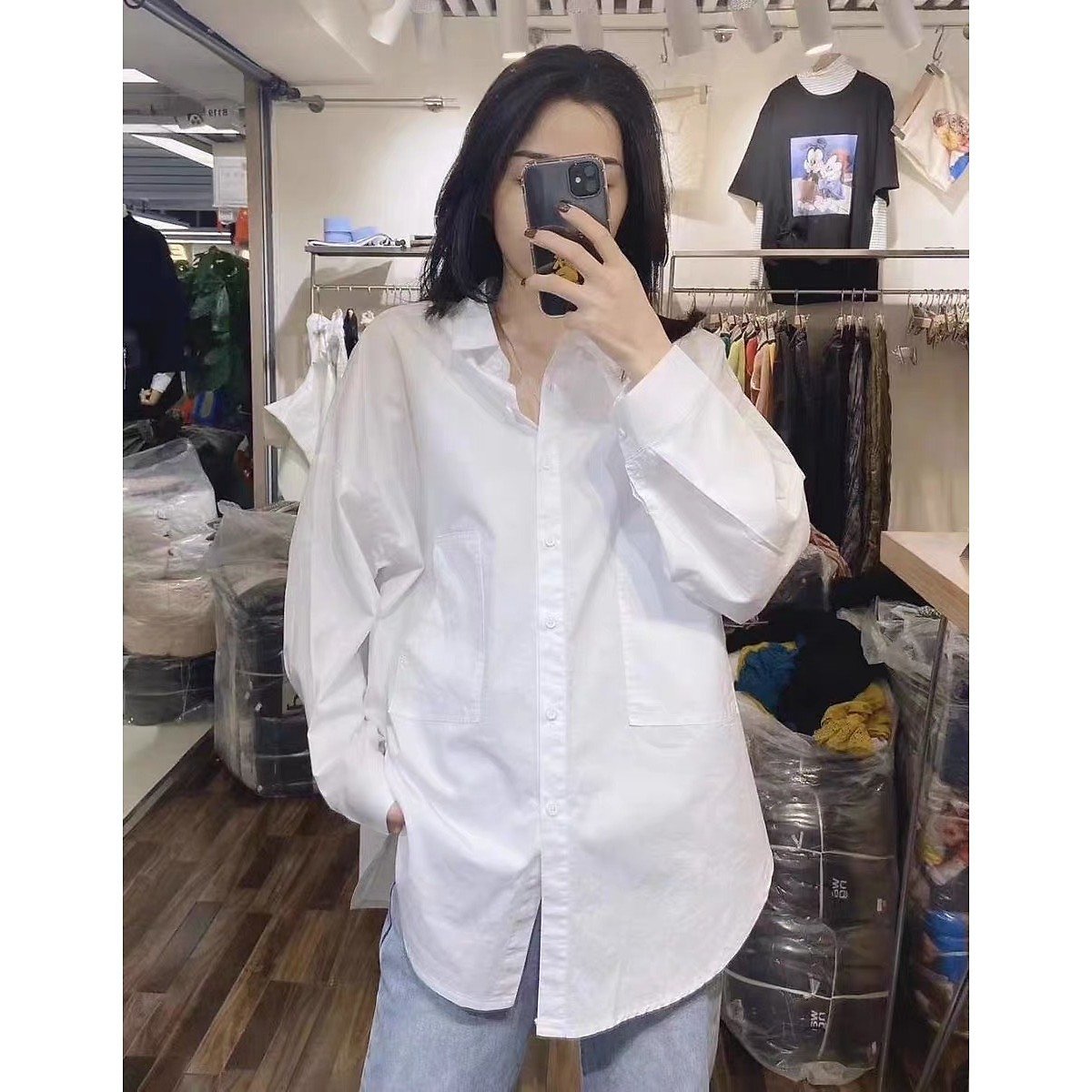 Áo Sơ Mi Nữ Trắng Công Sở Dáng Suông 4065kg Giấu khuy áo Chất vải cực  đẹp SP có Video  khuyến mãi giá rẻ chỉ 89000 đ  Giảm giá mỗi ngày