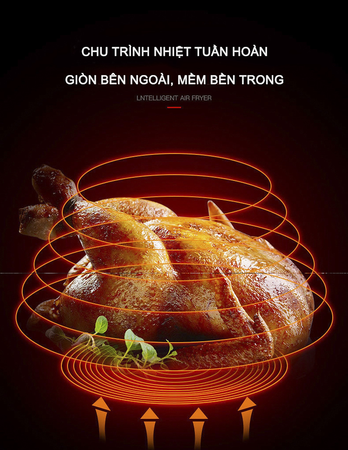 Nồi chiên không dầu camel, nồi nướng cơ dung tích 6 lít công suất lớn tiết kiệm điện 5.0