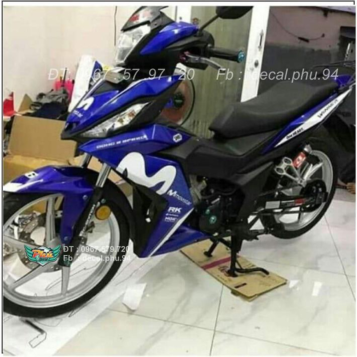 Tem Xe Winner 150 Xanh Trắng 0631 Decal Thượng Hải #32 Tem Xe Winner 150 Xanh Trắng 0631 Decal Thượng Hải