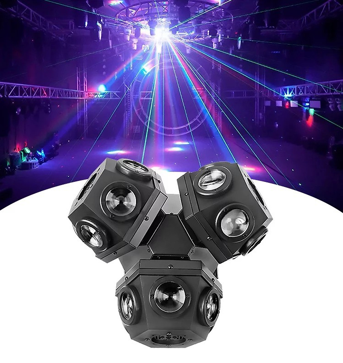 GTP ] ĐÈN MOVING 3 ĐẦU / 18 MẮT LED + LASER - THÍCH HỢP DÙNG TRONG ...