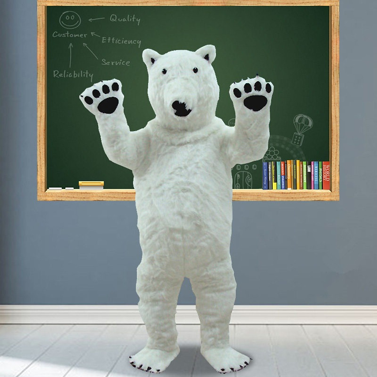 Mascot gấu trắng bắc cực - Thú bông