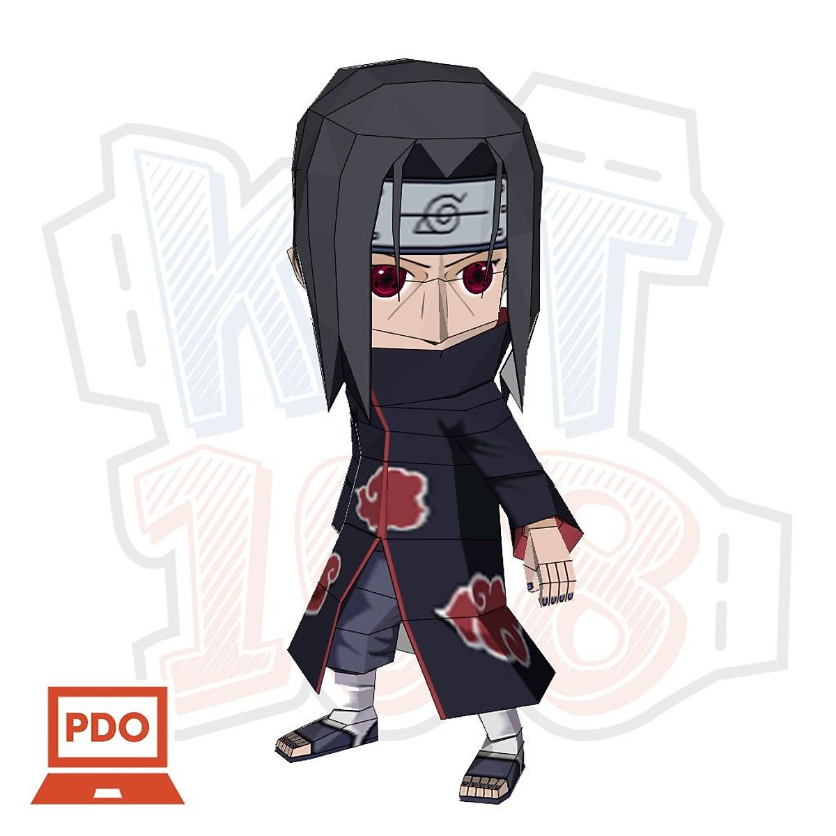 Mô hình giấy Chibi Itachi Uchiha  Naruto  Kit168 Shop mô hình giấy