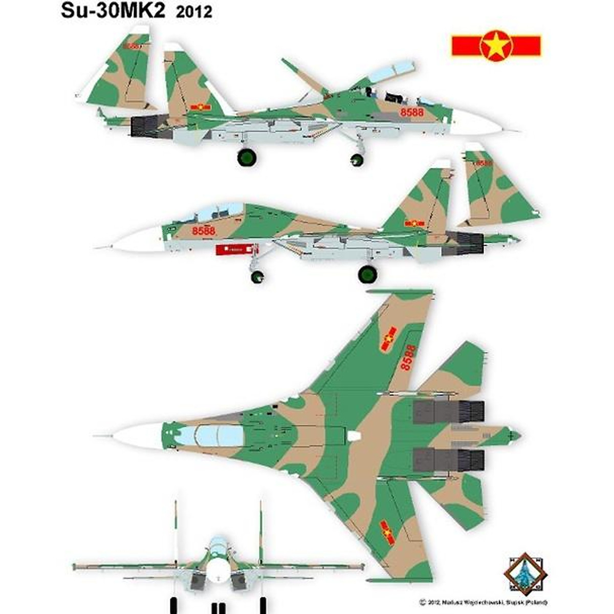 Mua Mô hình máy bay SU30Mk2 phiên bản KQND Việt Nam tỉ lệ 172  Giấy  120gsm tại Papercraft4U  Tiki