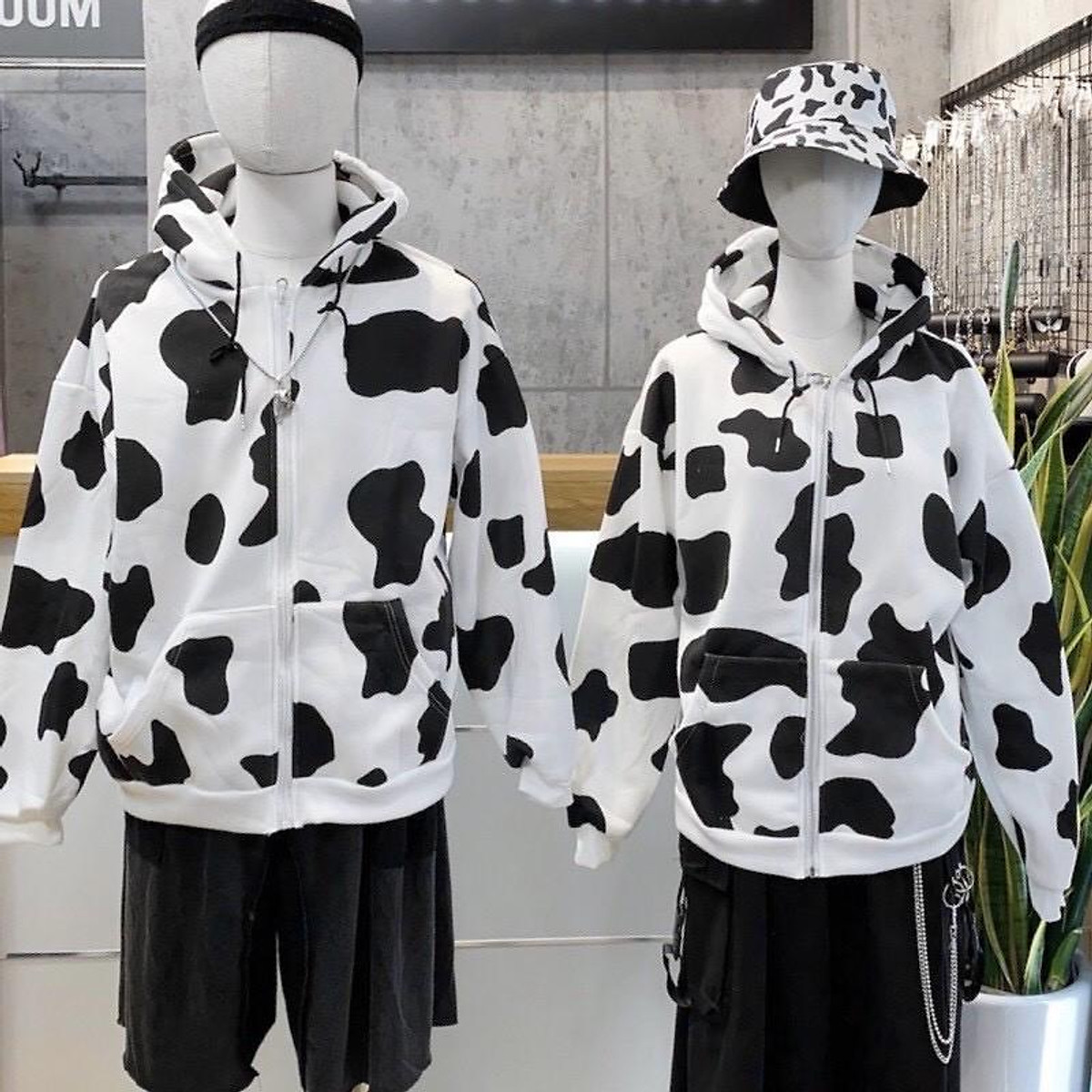 Áo Hoodie ZIP Bò Sữa UNISEX Form Rộng Nam Nữ - Chất Nỉ Bông Ulzzang KUN