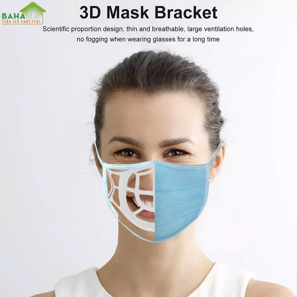 KHUNG ĐỠ 3D ĐEO KHẨU TRANG THOÁNG KHÍ, LÓT CHỐNG TRÔI SON HIỆU QUẢ