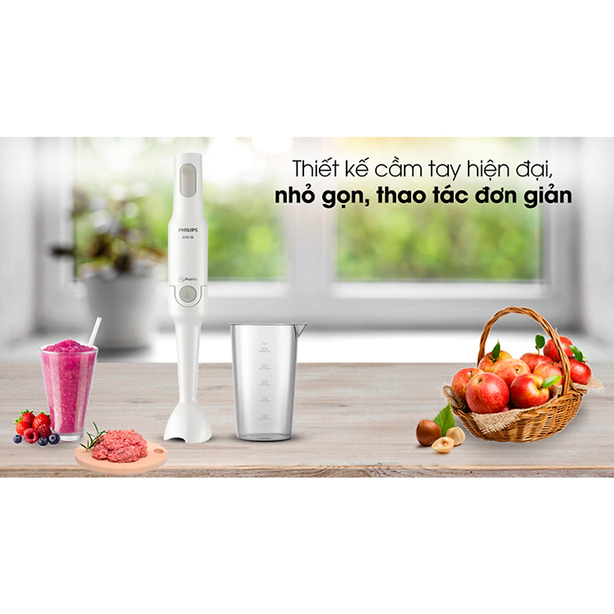 Máy xay sinh tố cầm tay Philips HR2531/00 (650W) - Hàng chính hãng