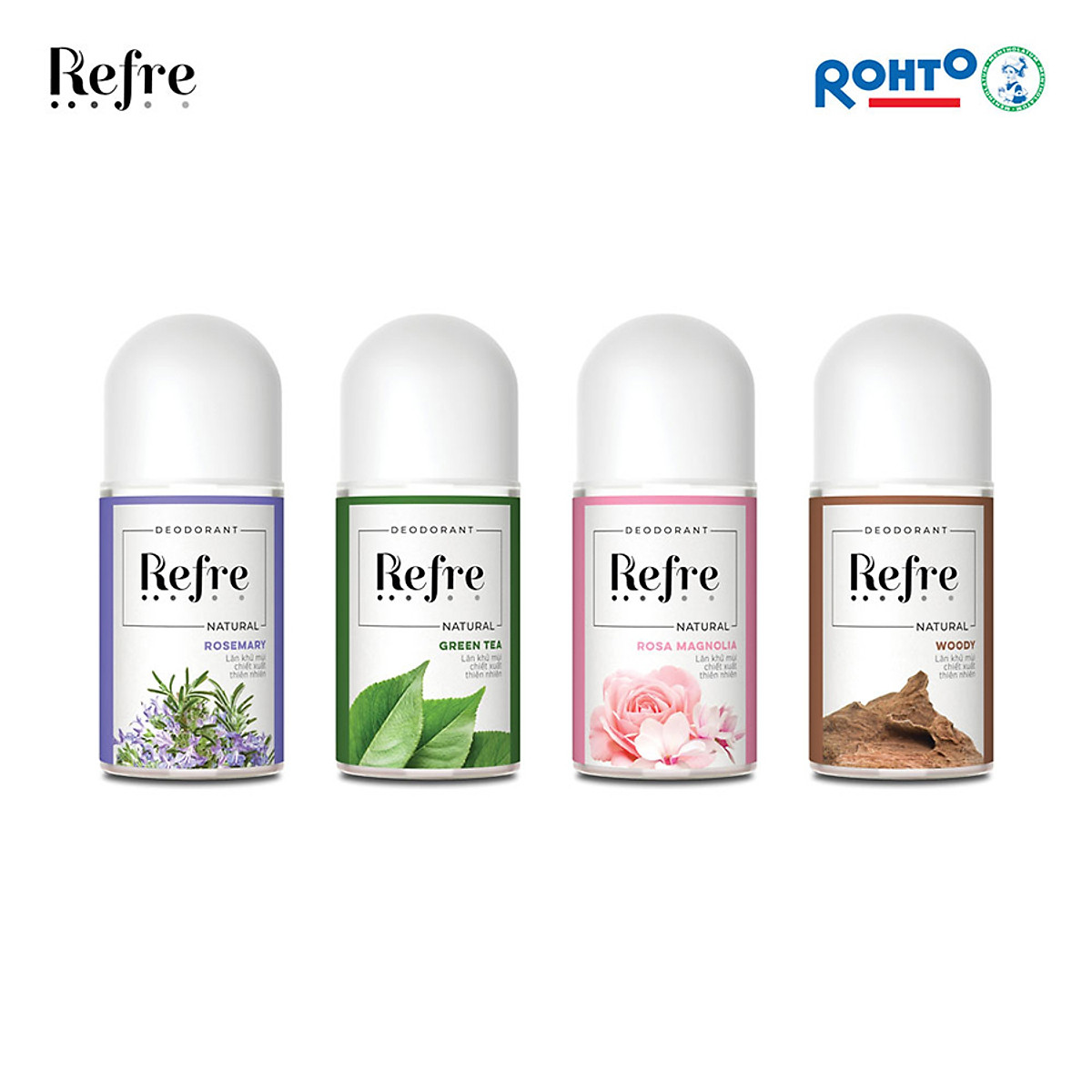 Lăn khử mùi chiết xuất thiên nhiên Refre Natural Woody – Hương Gỗ 40ml